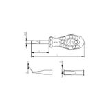 İzeltaş 4110175525 5.5x25 Kraft Düz Topaç Tornavida