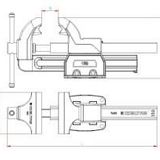 İzeltaş 7400 100 mm Dövme Çelik Mengene