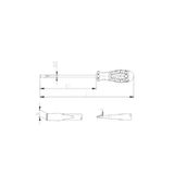 İzeltaş 7X150 cm Ergonomik Düz Tornavida