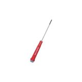 İzeltaş Elektronikçi Tip Klemens Düz Uçlu Tornavıda 3X80 - Kırmızı - 3X80 DÜZ