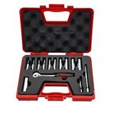 İzeltaş İzeltaş 1107 00 6014 Derin Lokma Anahtar Takımı 1/4" 14 Parça Kırmızı