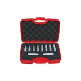 İzeltaş Izeltaş 1108 00 6010 1/2” Altı Köşe Derin Lokma Anahtar Takımı (10 Parça Mm) - Kırmızı - Gri