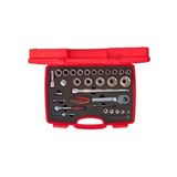 İzeltaş İzeltaş 1113 Altı Köşe Lokma Takımı 1/4 - 1/2'' 35 Parça Kırmızı