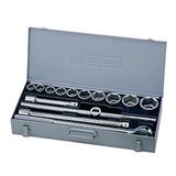 İzeltaş İzeltaş 1119006114 3/4''altı Köşe Lokma Anahtar Takımı 14 Parça Gri