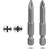İzeltaş Izeltaş 2'li Yıldız Bits Uç Seti PH2 - PZ2 50 mm Yüksek Kalite S2 Çeliği ile Üretilmiştir