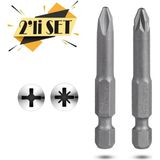 İzeltaş Izeltaş 2'li Yıldız Bits Uç Seti PH2 PZ2 50MM Yüksek Kalite S2 Çelikten Üretilmiştir - 50 mm