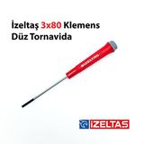 Izeltas Izeltaş 3 * 80 Düz Uçlu Klemens Tornavida