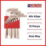 İzeltaş İzeltaş | Allen Anahtar Takımı, 12 Parça Endüstriyel Dayanıklı Çelik Set Gri