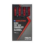 İzeltaş İzeltaş Delikli Torx Uçlu Tornavida Seti (7 Parça) Gümüş