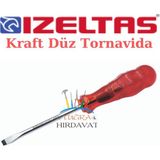 İzeltaş Izeltaş Düz Uçlu Tornavida 8X150 Kraft Serisi