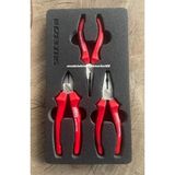 İzeltaş Izeltaş Pro 170MM Pense Seti Carbon Çelik Yankeski Kargaburun Red Opak Seri Orj - Kırmızı - Gri