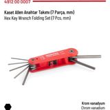 İzeltaş Kaset Alyan (Allen) Anahtar Takımı 7 Parça (1.5-6Mm)