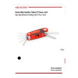 İzeltaş Kaset Alyan (Allen) Anahtar Takımı 7 Parça (2.5Mm-10Mm)