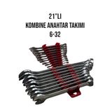 İzeltaş Kombine Anahtar Takımı Kısa Boy 21'li 6'dan-32'ye kadar
