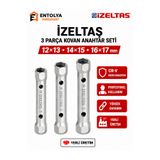 İzeltaş Kovan Anahtar Seti 3 Parça 12x13 14x15 16x17 mm Boru Anahtar Takımı Entolya Hırdavat