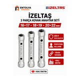 İzeltaş Kovan Anahtar Seti 3 Parça 16x17 18x19 20x22 mm Boru Anahtar Seti Entolya Hırdavat