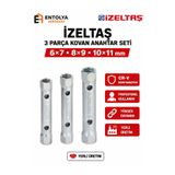 İzeltaş Kovan Anahtar Seti 3 Parça 6x7 8x9 10x11 mm Boru Anahtar Seti Entolya Hırdavat