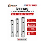 İzeltaş Kovan Anahtar Seti 3 Parça 8x9 10x11 12x13 mm Boru Anahtar Seti Entolya Hırdavat