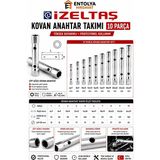 İzeltaş Kovan Anahtar Takımı 10 Parça 6X7-24X27 mm Çift Ağızlı Boru Anahtar Seti