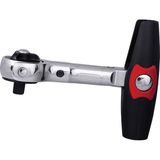 İzeltaş Mafsallı T Kol Cırcır Kolu 72 Diş 1/4" - Siyah