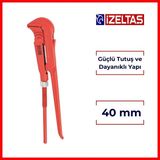 Izeltaş | Maşalı Boru Anahtarı, 40 Mm, Güçlü Tutuş ve Dayanıklı Yapı