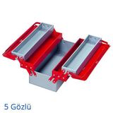 İzeltaş Metal Takım Çantası Beş Gözlü Uzun 52 cm 8420