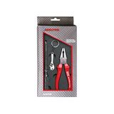 İzeltaş Pense 160 Mm Ve Kontrol Kalemi 2 Parça Set red