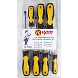 İzeltaş Rico 003-rk0026 Klasik 7 Parça Tornavida Seti Çok Renkli