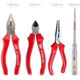 İzeltaş Set 180 Mm Pense 160 Mm Yan Keski 160 Mm Kargaburun 190 Mm Kontrol Kalemi Pense