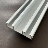 İzen Iki Kanallı Alüminyum Beyaz Perde Rayı (48MM) Düz Ikili Korniş - 230 cm