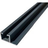 İzen Tek Kanallı Yan Çıtalı Alüminyum Perde Rayı (25MM) Tekli Korniş - 60 cm - Antrasit