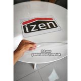 İzen Yuvarlak Şeffaf Buzlu 2,0 mm PVC Masa Örtüsü; Cam, Lake, Mermerde Yapışma İzi Yapmaz