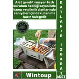 #Izgara Kamp Piknik Mangal Taşınabilir Paslanmaz Çelik Şık Katlanabilir Kömür Izgara 86 × 20 × 33 Cm