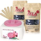 Izla Sir Ağda Makinesi + 2 Adet Siyah Soyulabilen Boncuk Ağda + Spatula Seti