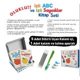 İzli Abc Ve Sayıcıklar Kitabları Oluklu Seti (1Adetsihirliuçankalem-Tutmaaparatı, 5 Adet Kalem İçi)