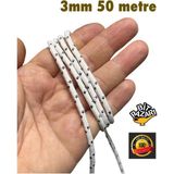 İzmir Bit Pazarı 3 mm 50 Metre Ipek Halat - Dayanıklı ve Esnek Yapısıyla Iskota Halat, Salıncak İpi, Bağlama İpi