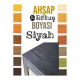 izmir bit pazarı Ahşap Rötuş Boyası - Siyah 25ml , Fırçalı Cam Şişede Mobilya Masa Sandalye Sehpa Çizik Onarıcı