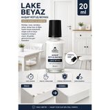 izmir bit pazarı LAKE BEYAZ Ahşap ve Metal Rötuş Boyası - 20ml , özel Şişede Mobilya Masa Sandalye Sehpa Çizik Onarıcı