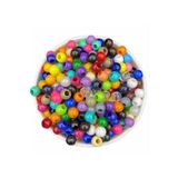 izmir Bitpazarı 10 Mm Karışık Renk Plastik Boncuk ( 150 Adet ) Kına & Düğün & Dekor / Takı / Kuzu Boncuğu -