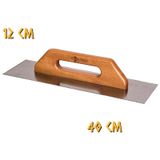 İzmir Fırça Ahşap Saplı Alçı Malası Düz - 40 Cm.