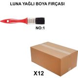 Izmir Fırça Arge Toptan Luna Yağlı Boya Fırçası No 1 - 12 Adet 003828