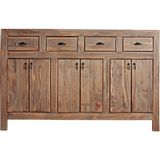İzmir Masif Defne Konsol – Country Tarzı, Antik Meşe Renk, Sedir ve Çam.180x45x110cm - 180X45Xh110 - Açık Meşe