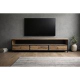 İzmir Masif Izmir Masif Layla Tv Ünitesi – Modern Ahşap, Şık ve Dayanıklı, kum beji rengi (200X40X50 Cm)