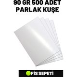 İzmir Ofis Sepeti A4 Parlak Kuşe 90 gr 500 Adet Beyaz Fotokopi Kağıdı Yüksek Kalite