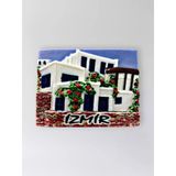 İzmir Polyester Kabartmalı Magnet 7,5 X 5,5 Cm Dekoratif Hediyelik Buzdolabı Süsü (Kod:1600)