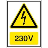 İzmir Serifgari 230V Galvaniz Uyarı Levhası 25 x 35 cm
