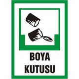 İzmir Serifgari Boya Kutusu 2.6 mm PVC Uyarı Levhası 35 x 50 cm