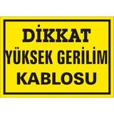 İzmir Serifgari Dikkat Yüksek Gerilim Kablosu (Kendinden Yapışkanlı Etiket) 25 x 35 cm