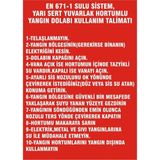 İzmir Serifgari En 671-1 Sulu Sistem Yarı Sert Yuvarlak Hortumlu Yangın Dolabı Kullanım Talimatı Galvaniz Uyarı Levhası 25 x 35 cm
