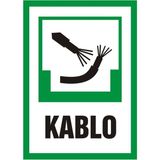 İzmir Serifgari Kablo 2.6 mm PVC Uyarı Levhası 35 x 50 cm